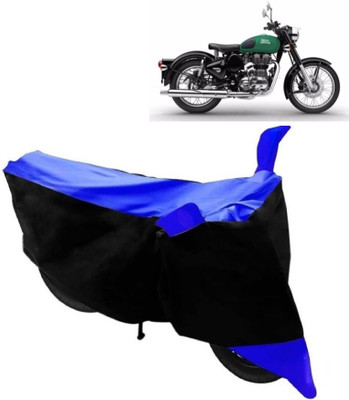 Elegance Two Wheeler Cover for Royal Enfield(Twin, Blue)