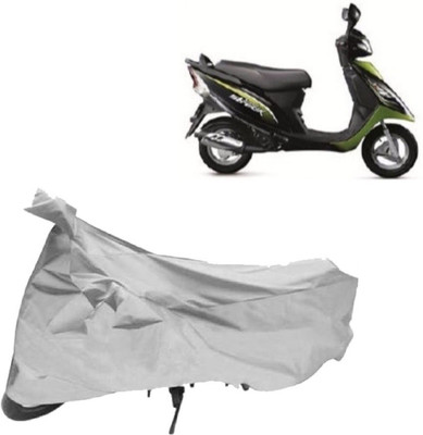 Elegance Two Wheeler Cover for TVS(Scooty Streak, Silver)