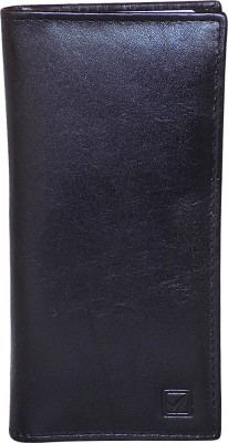 Style 98 Men & Women Black Genuine Leather Wallet(14 Card Slots)