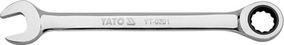 YATO YT-0201 Double Sided Chromed Finish 72 Teeth Ratchet with AS-Drive and Material CrV 6140 22 mm Double Sided Rachet Wrench