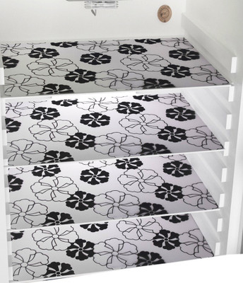 YELLOW WEAVES Fridge Mat(Width: 28 cm, Black, White)