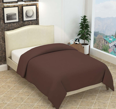 Profit blitz Solid Single Fleece Blanket for  AC Room(Woollen Blend, Brown)