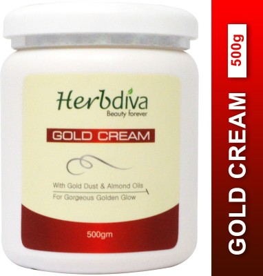 Herbdiva Gold Dust & Almond Oils Cream For Gorgeous Golden Glow(500 g)