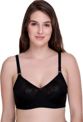 SONA SL007-BLACK Women Full Coverage Non Padded Bra(Black)