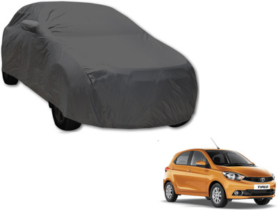 Autoaces Car Cover For Tata Tiago (Without Mirror Pockets)(Black)