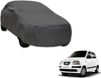 Auto Hub Car Cover For Hyundai Santro Xing (With Mirror Pockets)(Grey)