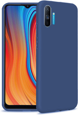 CEDO XPRO Back Cover for All Side Rubberised Matte Soft Silicon Flexible Cover Realme C3(Blue, Dual Protection)