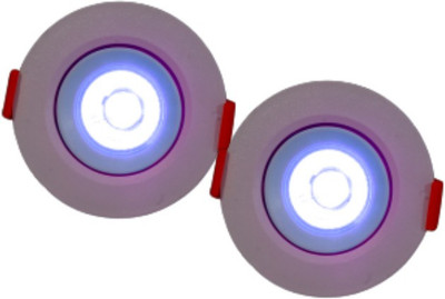 D'Mak D’Mak™ LED Ceiling COB Spot Light - 3 Watt - Round - Blue Color Led Light, Pack of 2 Recessed Ceiling Light Ceiling Lamp(Blue)