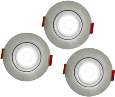 D'Mak D’Mak™ LED Ceiling COB Spot Light - 3 Watt - SQUARE - White (6500K), Pack of 3 Ceiling Light Ceiling Lamp(White)