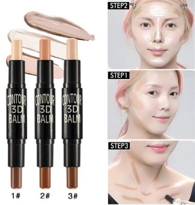 NADJA Professional HIGH QUALITY CONCEALER & BRONZE HIGHLIGHTER & CONTOUR STICK pack of 3 Concealer(MULTI COLOR, 18.6 g)