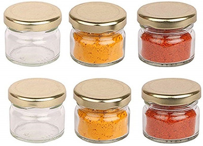 NIXTIL Glass Honey Jar  - 35 ml(Pack of 6, Clear)