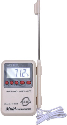 Thermocare Multi Digital Thermometer with External Sensing Probe and Portable LCD Digital, Accurate Fast Response (White) ST-9283B Multi Steam Thermometer(Off White)