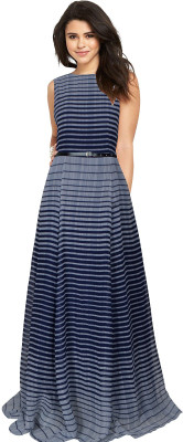 Maheshvi Flared/A-line Gown(Dark Blue)