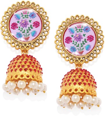 Sukkhi Classic Gold Plated Pearl Pearl Alloy Jhumki Earring