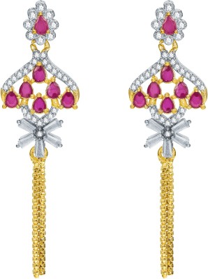 LUXOR Stylish Latest Designer Fancy Traditional Gold Plated Diamond Alloy Drops & Danglers