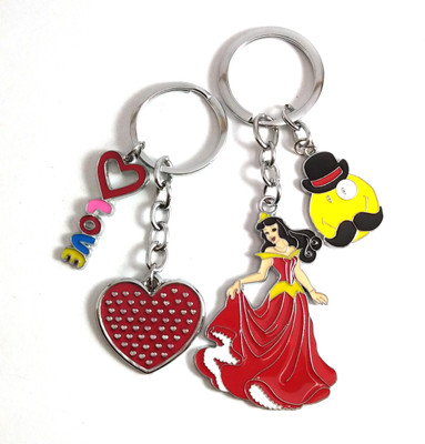 Isk Sweet Heart with Love red color And red Cinderella keychain Key Chain