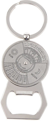 V_GADGETS Compass Metal Key Chain Key Ring Perpetual Calendar Bottle Opener Creative Gift for Men Key Chain