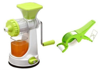 Analog Kitchenware Manual Power Free Hand Juicer And Vegetable Cutter Kitchen Tool Set(Green, Juicer, Chopper)
