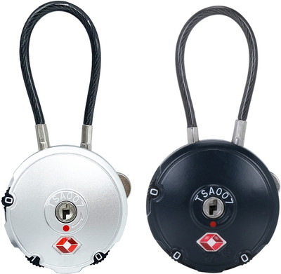 DOCOSS Lock Bag luggage Number Cable locks For Travelling Combination Lock(Multicolor)