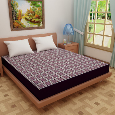 LITHARA Fitted Single Size Breathable, Stretchable, Waterproof Mattress Cover(Grey)