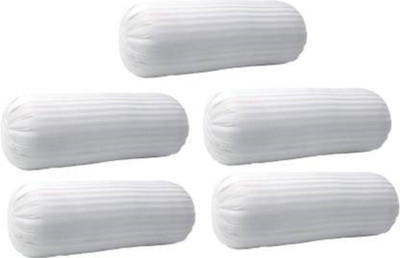 Swikon star Microfibre Bolster Pack of 5 Stripes(White)