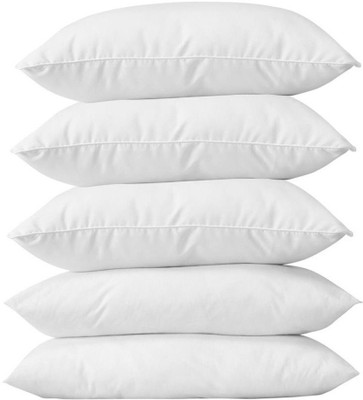 Soo Jaoo Sleeping pillow Polyester Fibre Solid Sleeping Pillow Pack of 5(White)