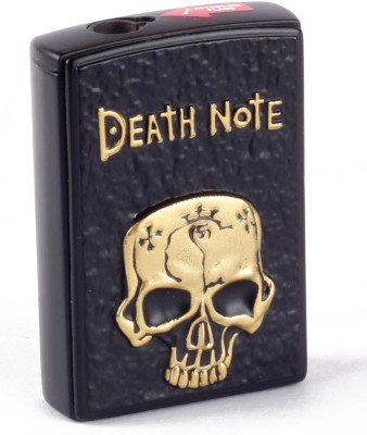 FASTIDIOUS Premium Death Note Skull Windproof Jet Flame Refillable Pocket Lighter(Black)