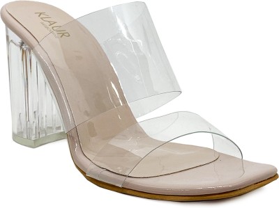 Klaur Melbourne Women Heels(Beige , 6)