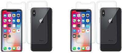 MudShi Front and Back Screen Guard for Apple iPhone XS(Pack of 4)
