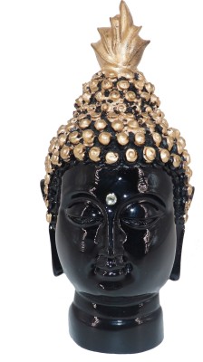 Aseenaa Gautam Buddha 1 Showpiece Decorative Showpiece  -  14 cm(Polyresin, Black, Gold)