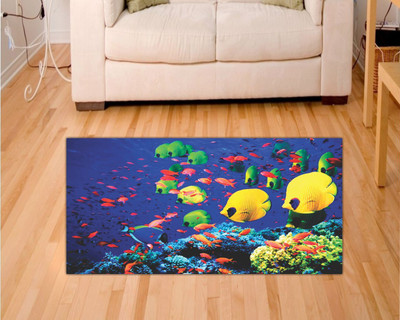 Varadvinayak 60 cm Life on Sea Level Floor Sticker, Medium self Adhesive Sticker Self Adhesive Sticker(Pack of 1)