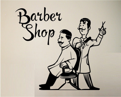 marvellous 60 cm m-shopbarberforman Self Adhesive Sticker(Pack of 1)
