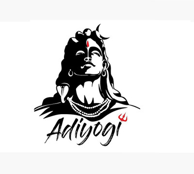 amazinghubsolution 60 cm a....adiyogigod Self Adhesive Sticker(Pack of 1)