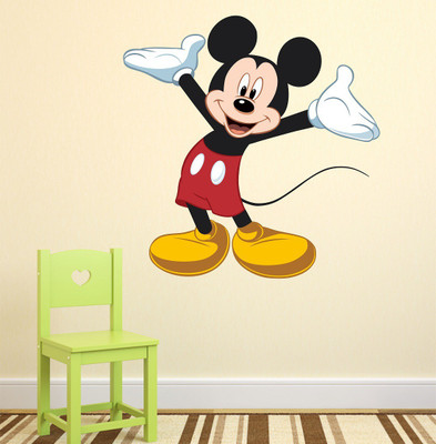 Wallzone 60 cm Micky Mouse Removable Sticker(Pack of 1)