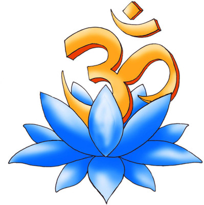 DivineDesigns 53 cm Om Flower Sticker Self Adhesive Sticker(Pack of 1)