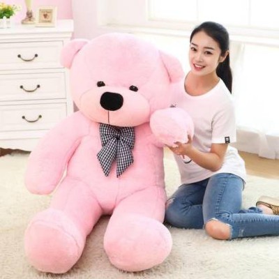 TRUELOVER 5 Feet Stuffed Spongy Hugable Imported Teddy Bear (Super Quality) Special For Gift - 152 cm (Pink)  - 152 cm(Pink)