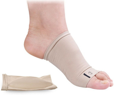 Frackson Imported Silicon Shoe Insoles Arch Support Heel Foot Support Pain Shoe Gel Insole Insole(Beige)