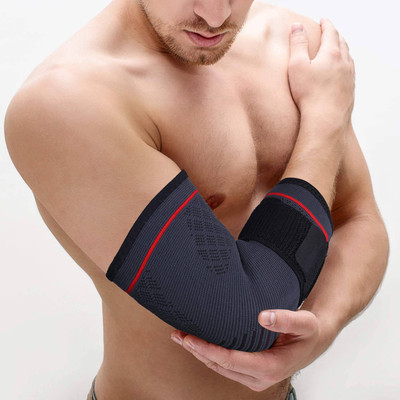 keycraze Fitness Elbow Brace Compression Support Sleeve for Arthritis Elbow Support(Red, Black)