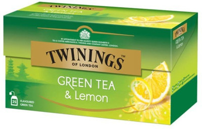 TWININGS Green Tea & Lemon 25 Tea Bags (Imported) Lemon Green Tea Box(40 g)