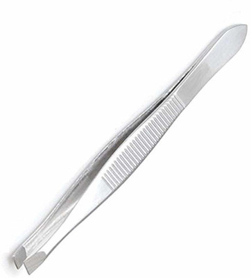 Planetone Stainless Steel Tweezer Eyebrow Plucker Slant Tip Puller