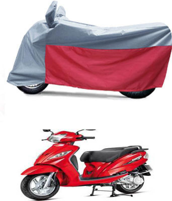 BikenWear Two Wheeler Cover for TVS(Wego, Grey, Red)