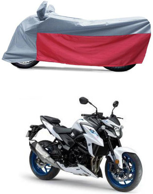 BikenWear Waterproof Two Wheeler Cover for Suzuki(GSX, Grey, Red)