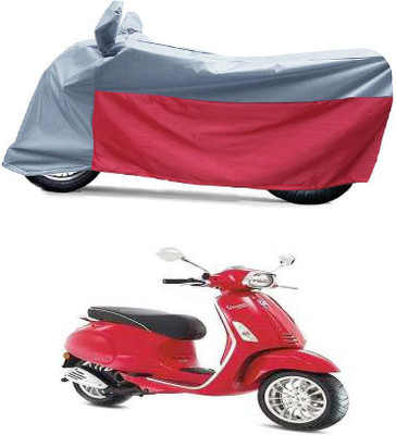 BikenWear Waterproof Two Wheeler Cover for Piaggio(Vespa SXL, Grey, Red)