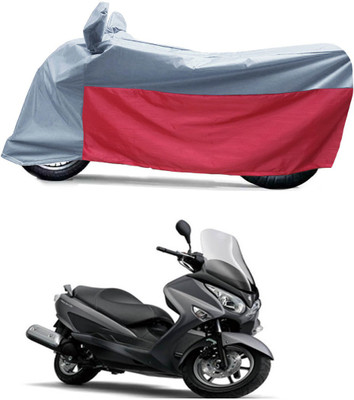 BikenWear Waterproof Two Wheeler Cover for Suzuki(Burgman Street, Grey, Red)