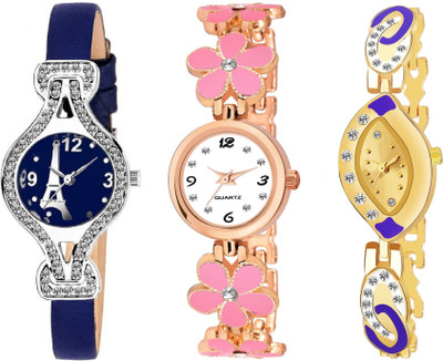 Heeva Newly Arrival Premium Qualiity New Arrival Unique Diamond Bracelet Multicolor Dial-130495 Analog Watch - For Girls
