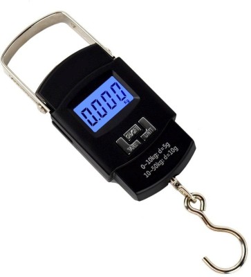 RTB Made in India Portable Hanging Luggage Weight Machine Weighing Scale,50 Kg Weighing Scale with big size Metal Hook ELECTRIC KATA Weighing Scale(Black)