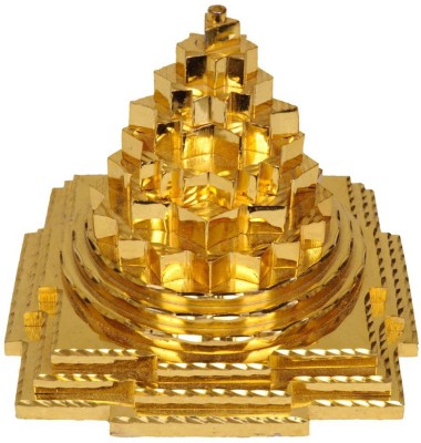 Gems Jewels Online Kriwin Meru Prastha Shree Yantra Size (5X 5X 5 cms) (ASHT Dhaatu and Brass) Brass Yantra(Pack of 1)