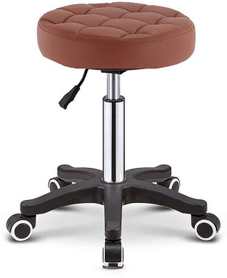 Finch Fox Height-Adjustable Swivel Bar Stool/Salon Chair/Doctor Stool/Medical Stool/Spa Chair/Restaurant Chair/Stool for Kitchen/Stool for Musicians (Brown) Leatherette Bar Chair(Finish Color - Brown)