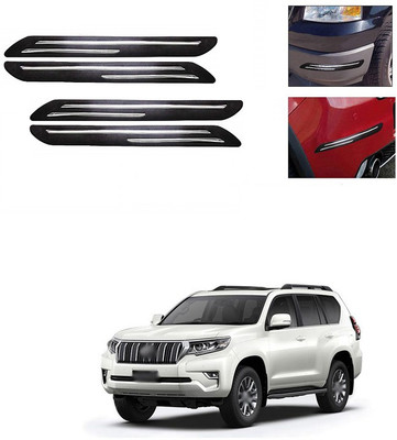 XZRTZ Plastic Car Bumper Guard(Black, Silver, Pack of 4, Toyota, Land Cruiser)