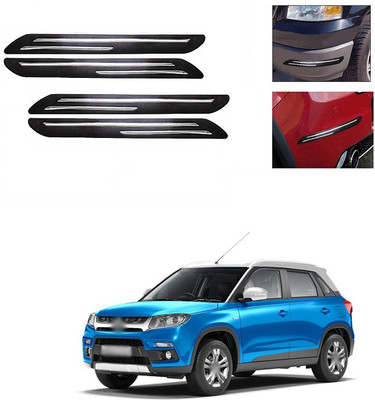 XZRTZ Plastic Car Bumper Guard(Black, Silver, Pack of 4, Maruti, SX4)